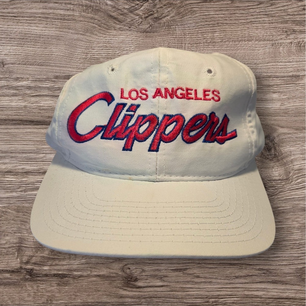 Vintage Sports Specialties Los Angeles Clippers Hat White Snapback NBA Twill Cap